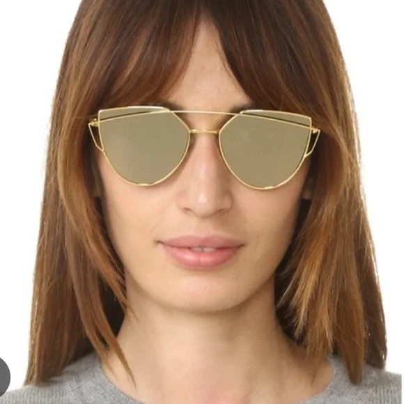 Gentle monster love punch sunglasses in gold - Picture 1 of 2